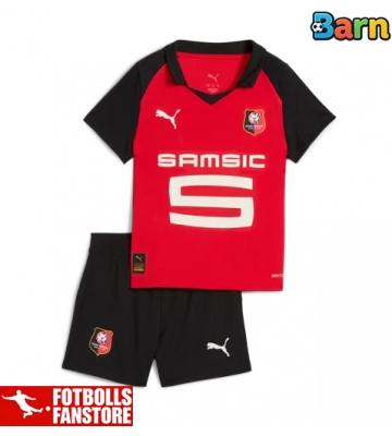 Stade Rennais Hemmatröja Barn 2025-26 Kortärmad (+ Korta byxor)